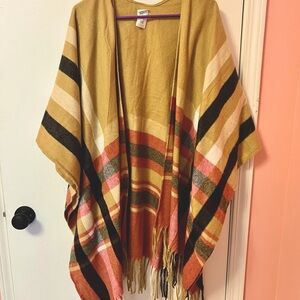 Fleece plaid shawls